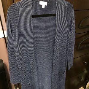 S Black and Blue micro stripe Sarah